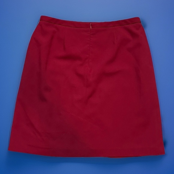 Elegant Red Size 12 satin lined office Skirt By Jessica - Picture 4 of 5